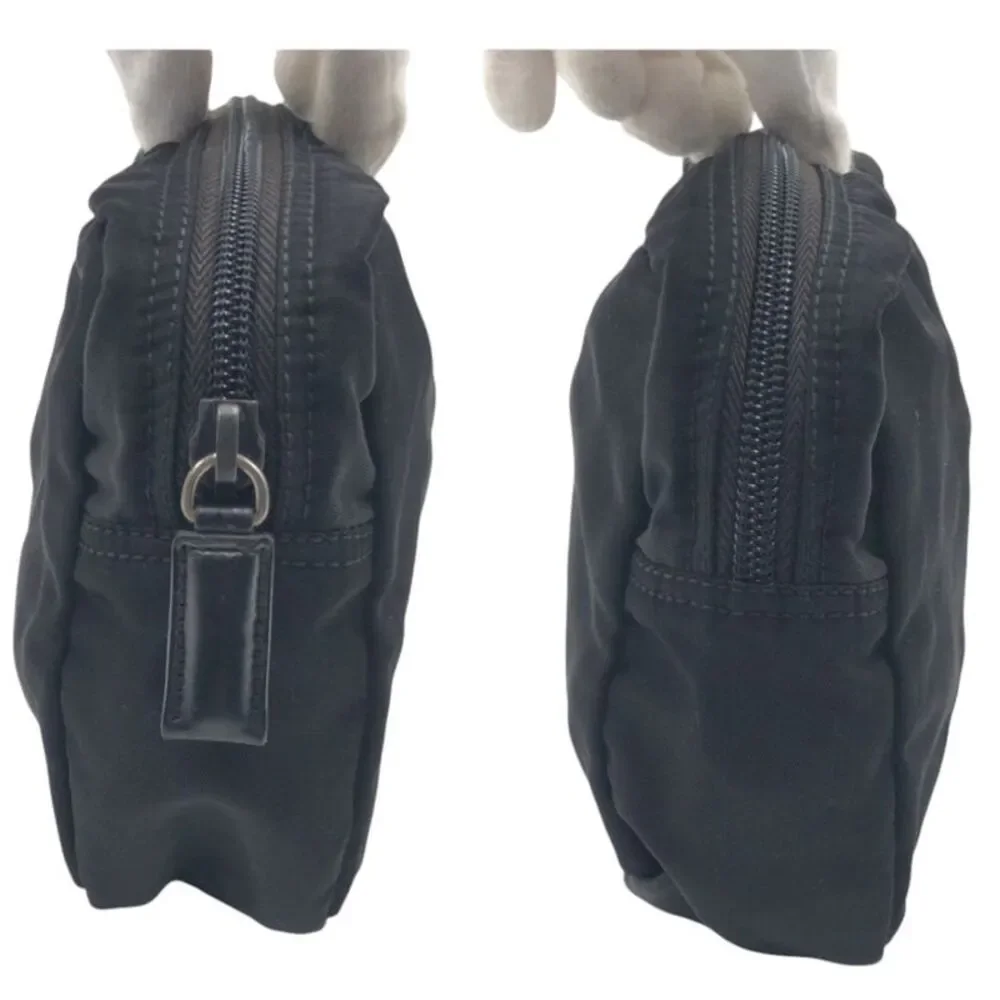 Prada Tessuto Triangle Logo Pouch